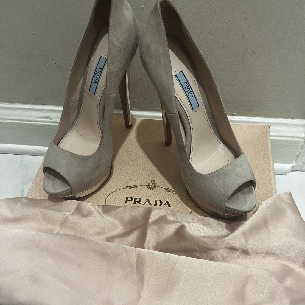 Prada Bi-Color Platform Pump